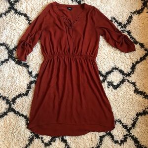 Mossimo Burnt Orange Chiffon Dress
